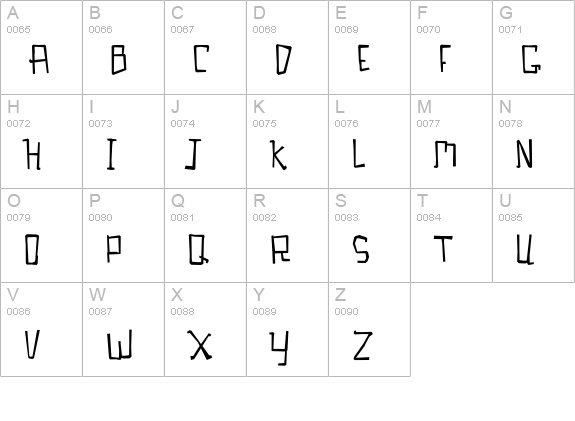 Caribou uppercase A-Z preview
