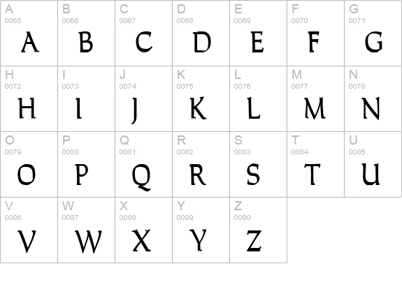 Carla Thin Bold uppercase A-Z preview