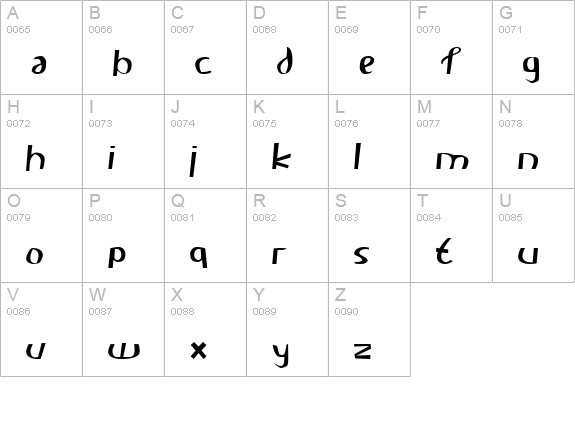 Carlie uppercase A-Z preview
