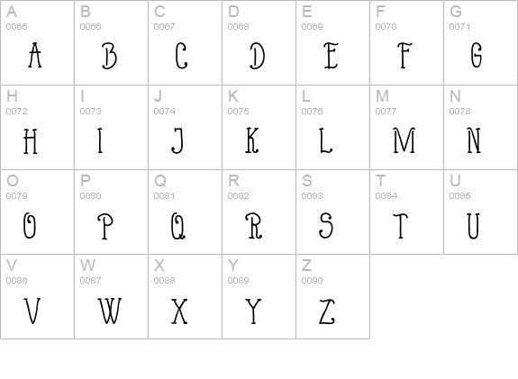 CarloMarlo uppercase A-Z preview