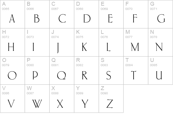 CarltonPlain uppercase A-Z preview
