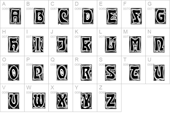 Carmen Caps uppercase A-Z preview