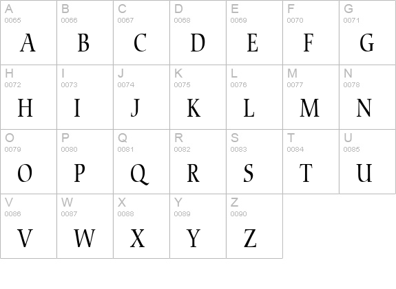 Carmine-Condensed Normal uppercase A-Z preview