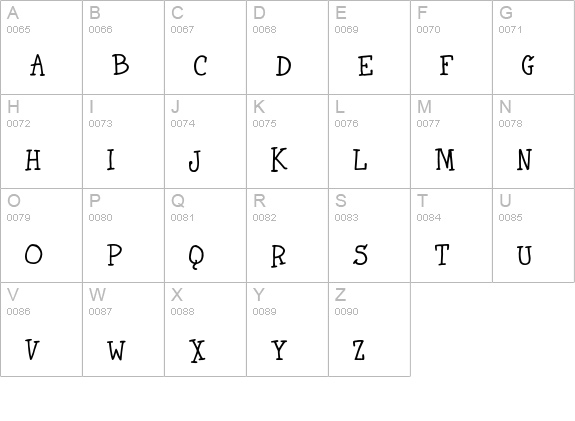 Carnation uppercase A-Z preview
