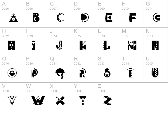 Carnivale uppercase A-Z preview