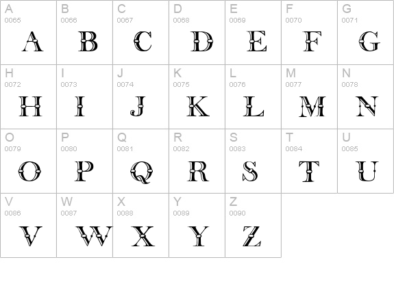 Carnivale Display Caps SSi uppercase A-Z preview