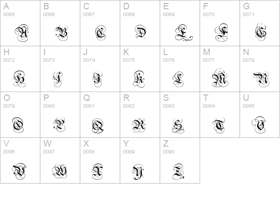Carol uppercase A-Z preview