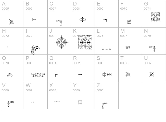 Carol Extras uppercase A-Z preview