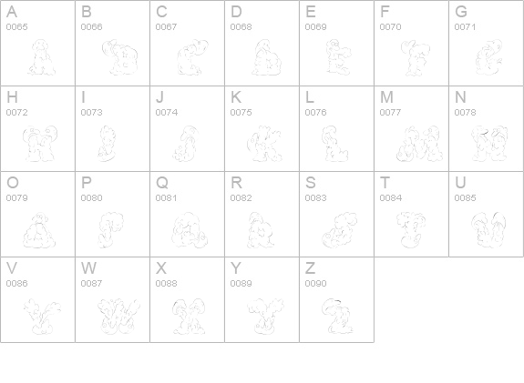 CarolesChunk uppercase A-Z preview