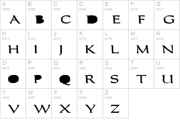 Carolus-Bold uppercase A-Z preview