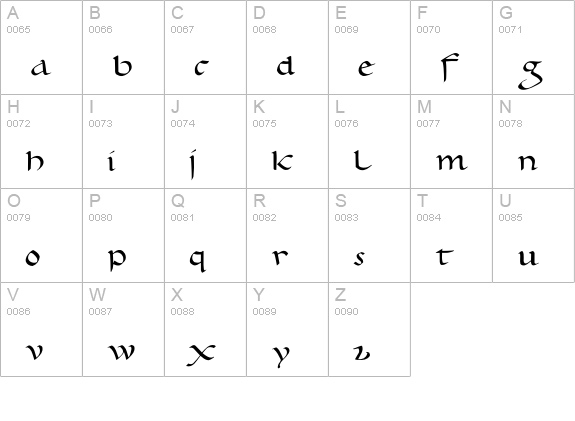 CarolusMagnus uppercase A-Z preview