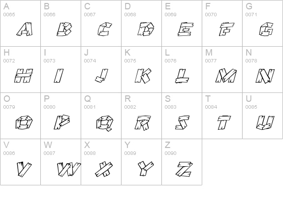 Carpenter-Norma uppercase A-Z preview