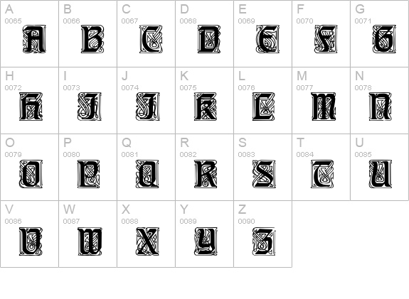 CarrickCaps uppercase A-Z preview