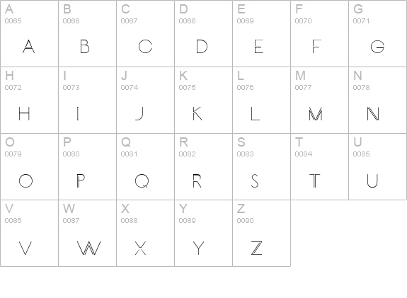 Carrinady - Modern Sans uppercase A-Z preview