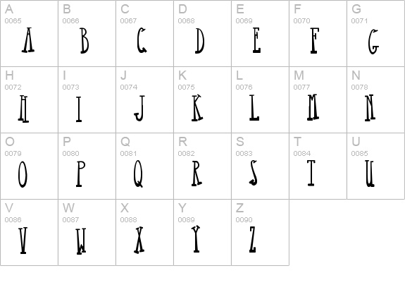 Carrington uppercase A-Z preview