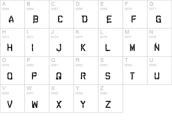 CARTAZ uppercase A-Z preview