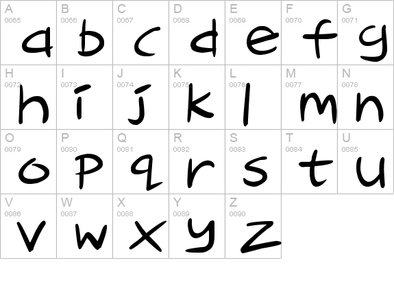 Cartoon Inkstrokes
 uppercase A-Z preview