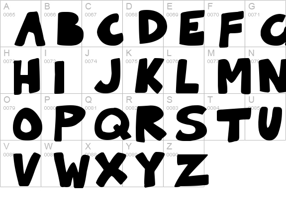 Cartoonlings
 uppercase A-Z preview