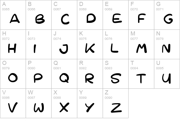 Cartoons 123 uppercase A-Z preview
