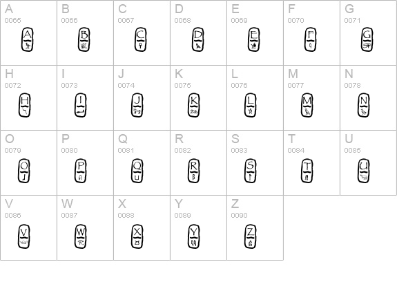 Cartouche uppercase A-Z preview