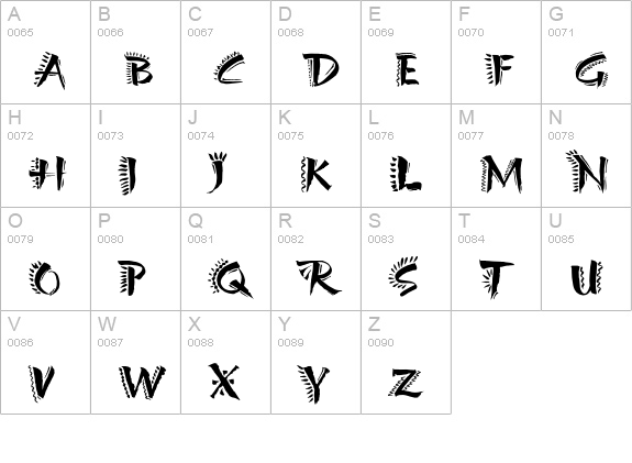 Carumba Hot Caps Plain uppercase A-Z preview