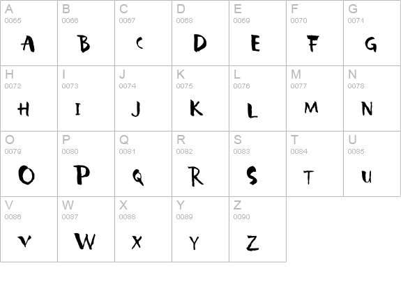 CarumbaPlain uppercase A-Z preview