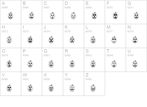 Carver Jack BTN uppercase A-Z preview