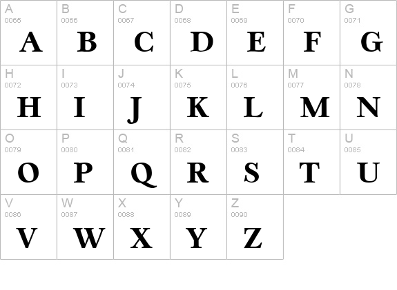Casablanca SF Bold uppercase A-Z preview