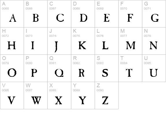 CasablancaAntique uppercase A-Z preview
