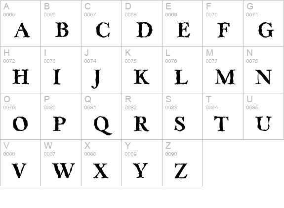 CasablancaRandom-Bold uppercase A-Z preview