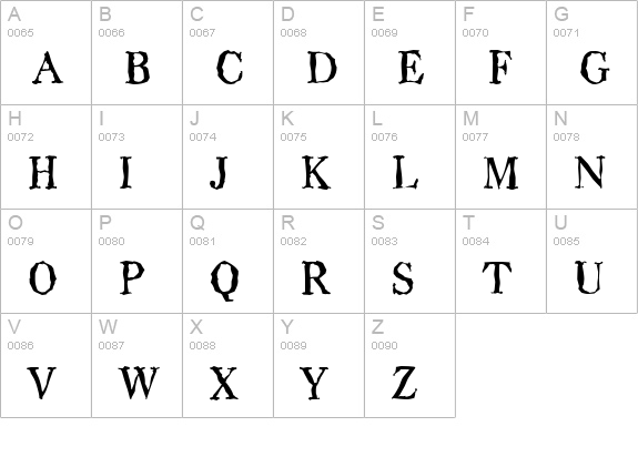 CasadRandom-Medium-Regular uppercase A-Z preview