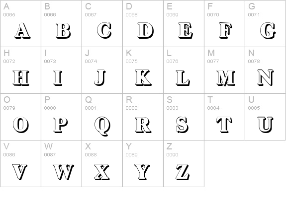 CasadShadow-Heavy-Regular uppercase A-Z preview