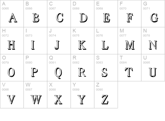 CasadShadow-Light-Regular uppercase A-Z preview