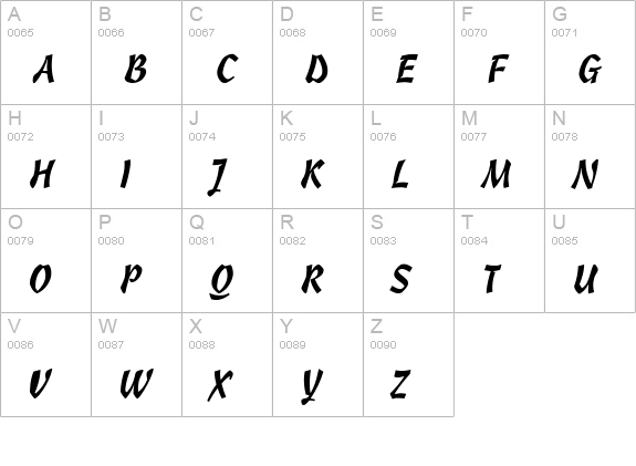 Cascade-Light uppercase A-Z preview
