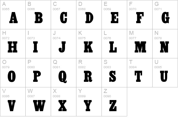 Casil uppercase A-Z preview
