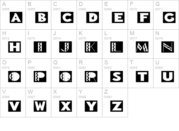 Casino uppercase A-Z preview