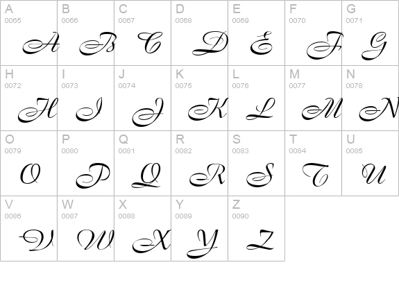Cassandra uppercase A-Z preview