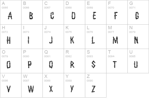 Castaway uppercase A-Z preview