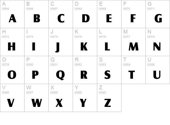 Castle T Ultra uppercase A-Z preview