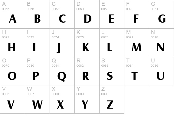 CastleEF-Bold uppercase A-Z preview
