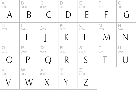 CastleEF-Light uppercase A-Z preview