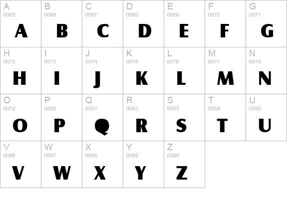 CastleEF-Ultra uppercase A-Z preview
