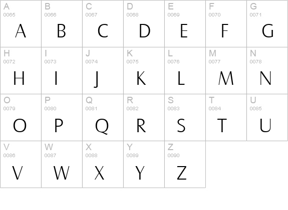 CastleTLig uppercase A-Z preview