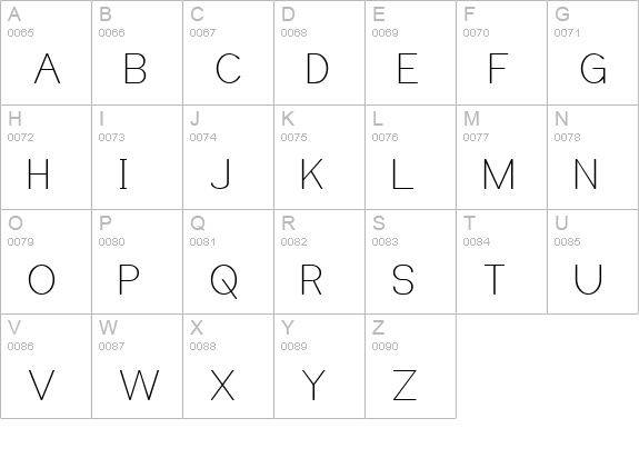 Castorgate uppercase A-Z preview