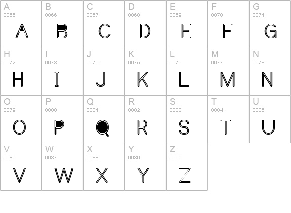 Castorgate - Messed uppercase A-Z preview