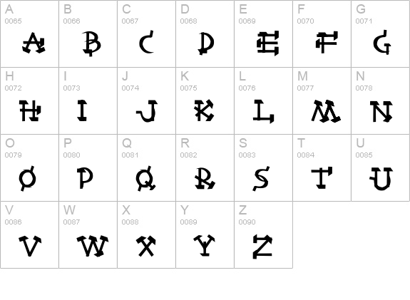 Castro uppercase A-Z preview