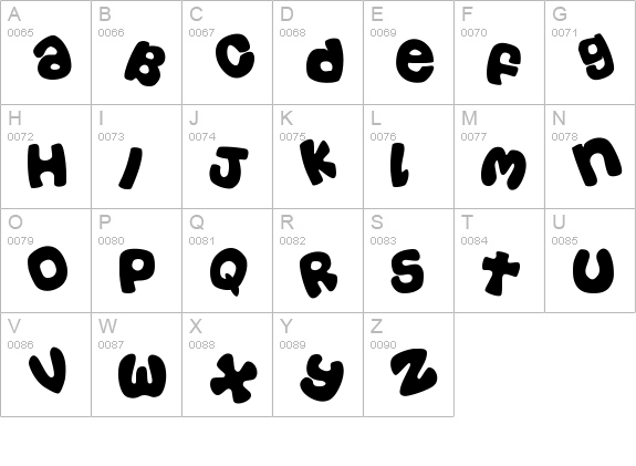 Casual Tossed uppercase A-Z preview