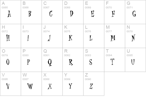 Cat Krap! uppercase A-Z preview