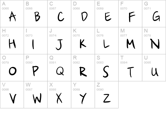 Cataclysmic uppercase A-Z preview