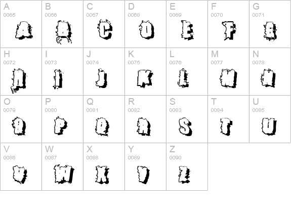 Catch 22 uppercase A-Z preview